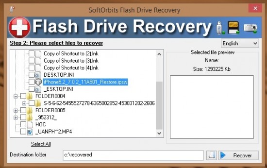 Ứng dụng giúp khôi phục dữ liệu xoá nhầm trên USB - SoftOrbits Flash Drive Recovery