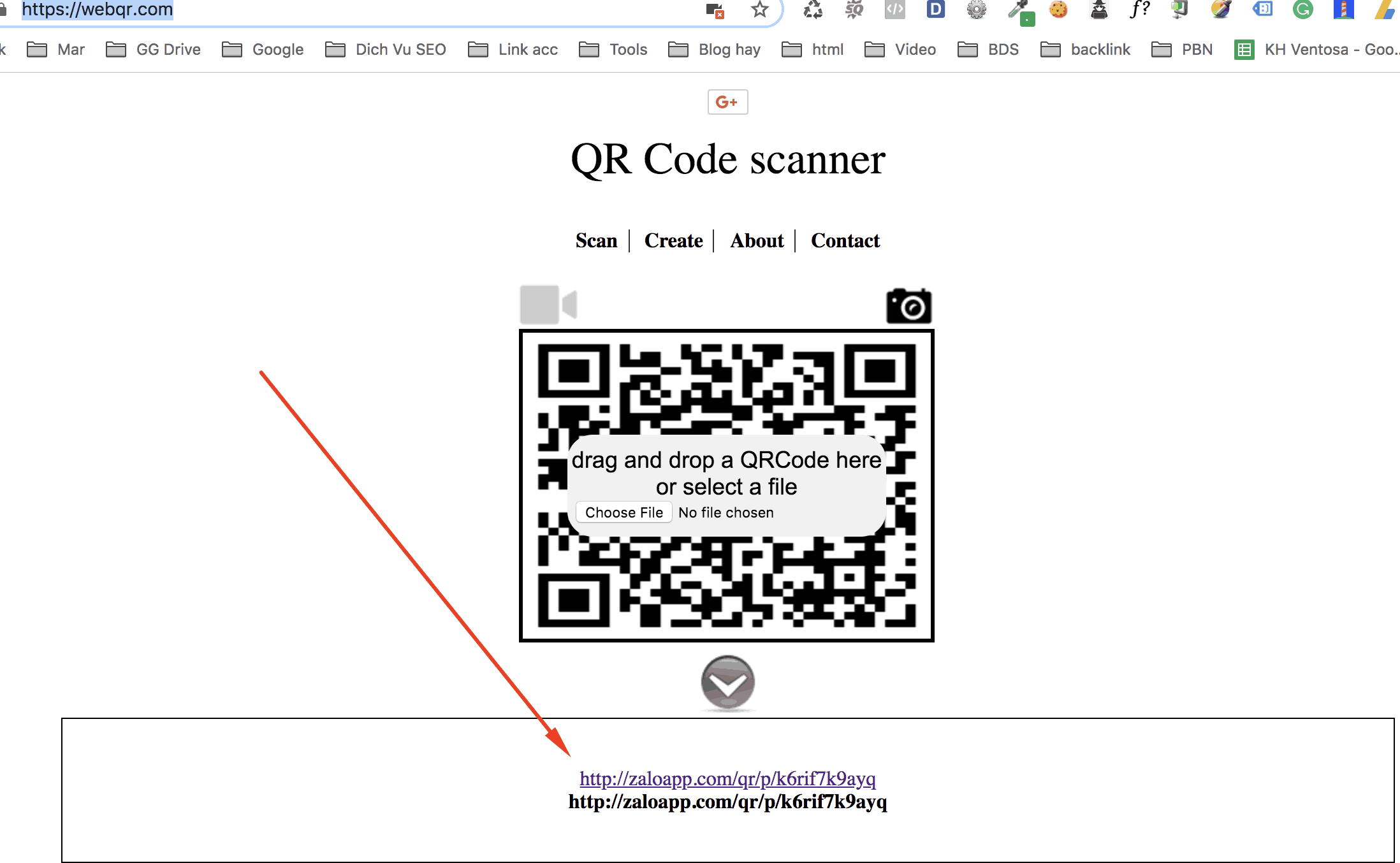 lấy link zalo page